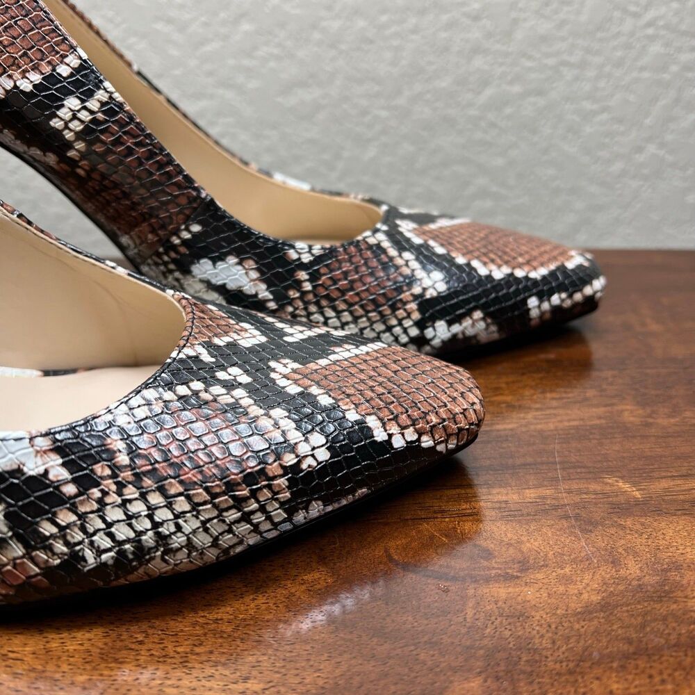 Nine West Pumps Womens Python Snake Print Pointed Toe Stiletto Heels  size 9M - Picture 9 of 15